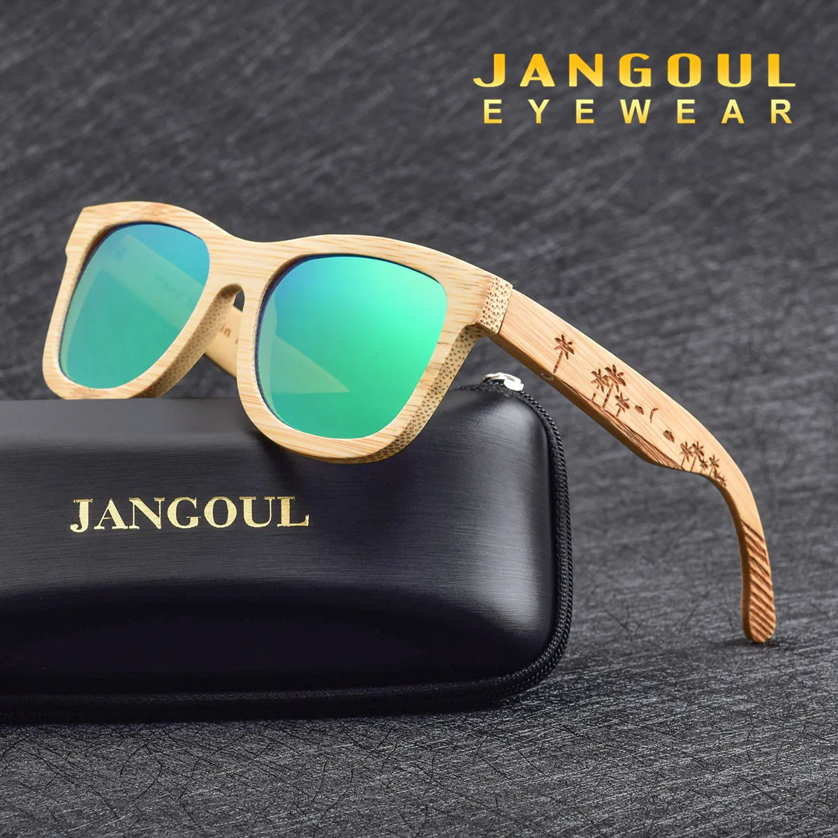 JANGOUL резные дизайнерские солнцезащитные очки Классические бамбуковые