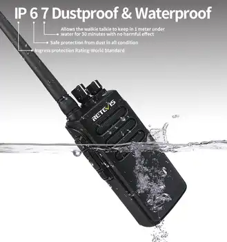 2pcs Retevis RT81 Walkie Talkie High-Power DMR Digital Radio IP67 Waterproof UHF 400-470 MHz VOX Two Way Radio Long Range