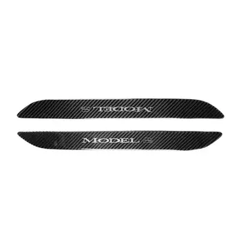 

Tesla Car Carbon Fiber Rubber Door Sills Wrap Protection Carbon Fiber Stickers