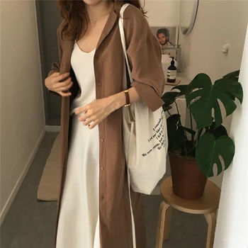 

2020 Fashion Trench Coat For Women Silm Loose Lapel Over The Knee Trench Coat Ladies Sunscreen Trench Coat Clothing For Women