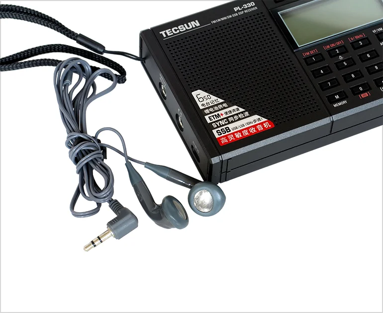 Tecsun 오리지널 PL-330 라디오 리시버, FM, MW, SW, LW, 모든 밴드 휴대용 라디오 FM + BL-5C 배터리