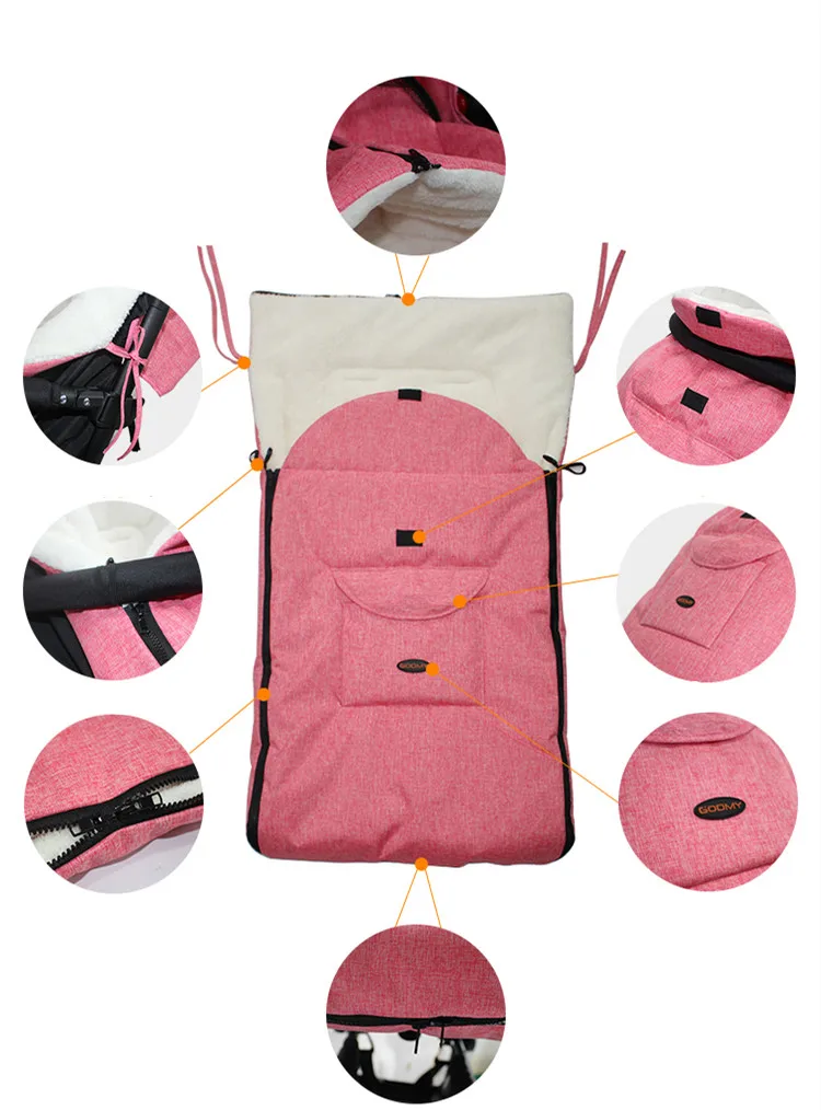 Winer спальный мешок для ребенка, конверт для коляски для новорожденных, детский спальный мешок, Младенческая тележка, муфта для ног, теплый