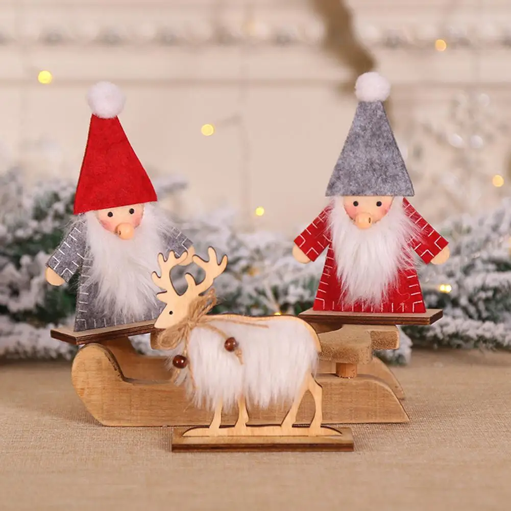 Рождественский Санта Клаус Лось кукла орнамент Рождество настольная витрина