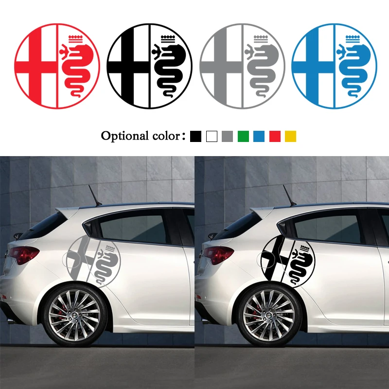 2 шт. наклейки на боковые двери автомобиля виниловая пленка для Alfa Romeo MiTo Giulia Giulietta