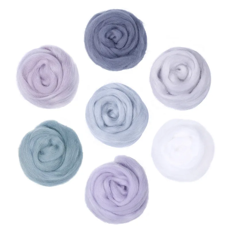 MIUSIE 100g/50g Soft White Felting Wool Fiber Needle Natural Collection For Animal Projects for Needlework | Дом и сад