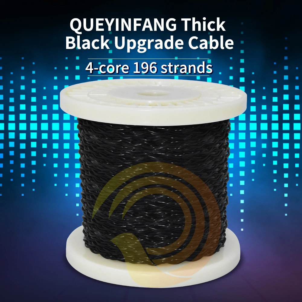 Кабель для наушников QUEYINFANG 4 ядра черный медный жильный провод ПВХ оболочка кабель сделай сам 1 5 мм на
