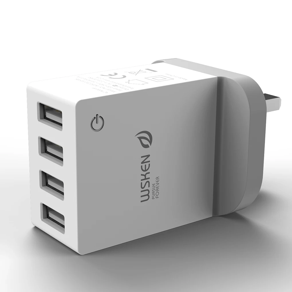 WSKEN 5V 2.1A 4 порта Смарт USB зарядное устройство несколько мобильных телефонов устройство быстрой зарядки настенный адаптер для iPhone Android