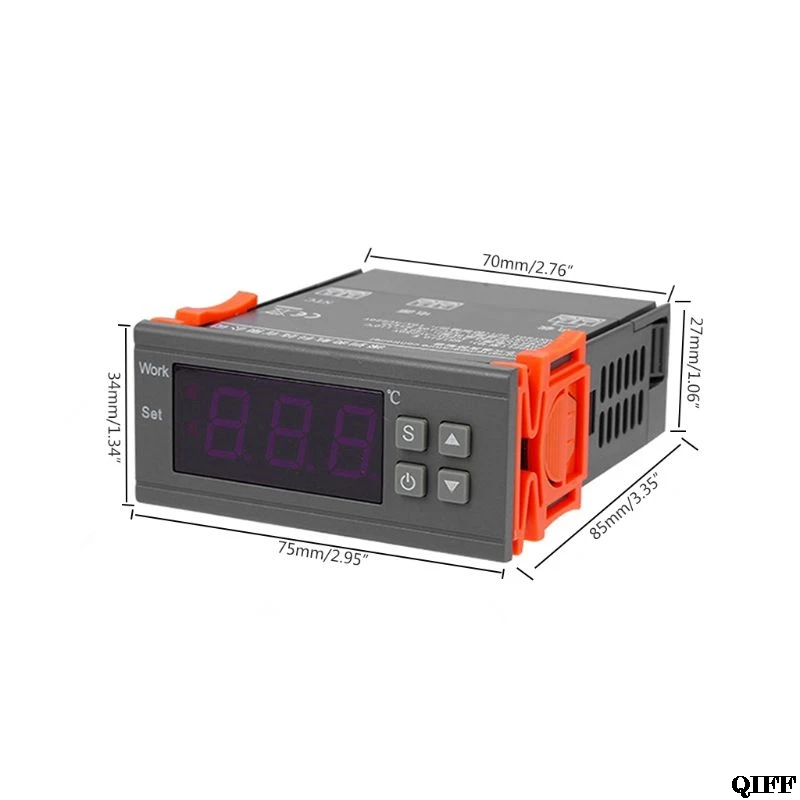 MH1210W AC 90-250V Цифровой термометр терморегулятор контроллер температуры термостат реле NTC датчик для инкубатора