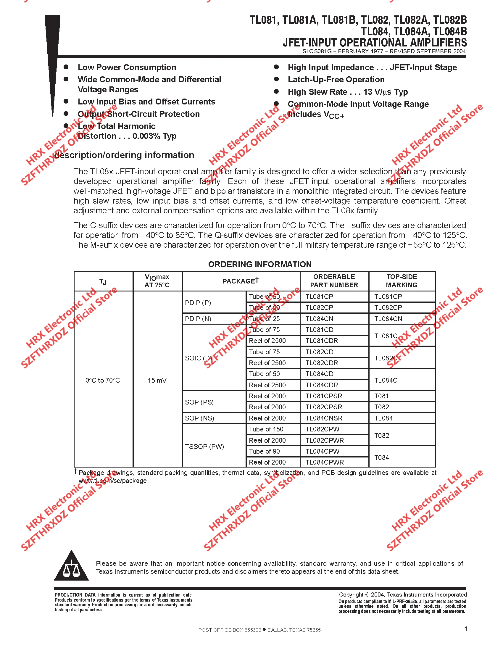 TL082CDR TL082C SOP8 TL082CDRG4 лапками углублением SOP-4 TL082CD JFET-INPUT оперативный усилитель 2500 шт./катушка(50 шт