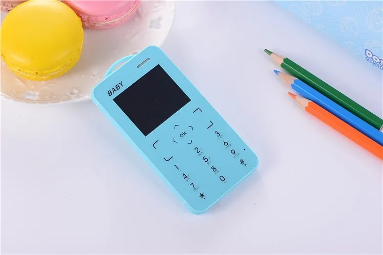 T5 маленький мобильный телефон 1," ультра тонкий карман для карт студенческий детский MP3 Кнопка Поддержка TF карта мини тонкий размер дешевый мобильный телефон - Цвет: Синий