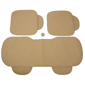 

1 sets PU Leather Car Seat Cover Pad for Auto Seat Cushion Protection Pad Mat, Beige