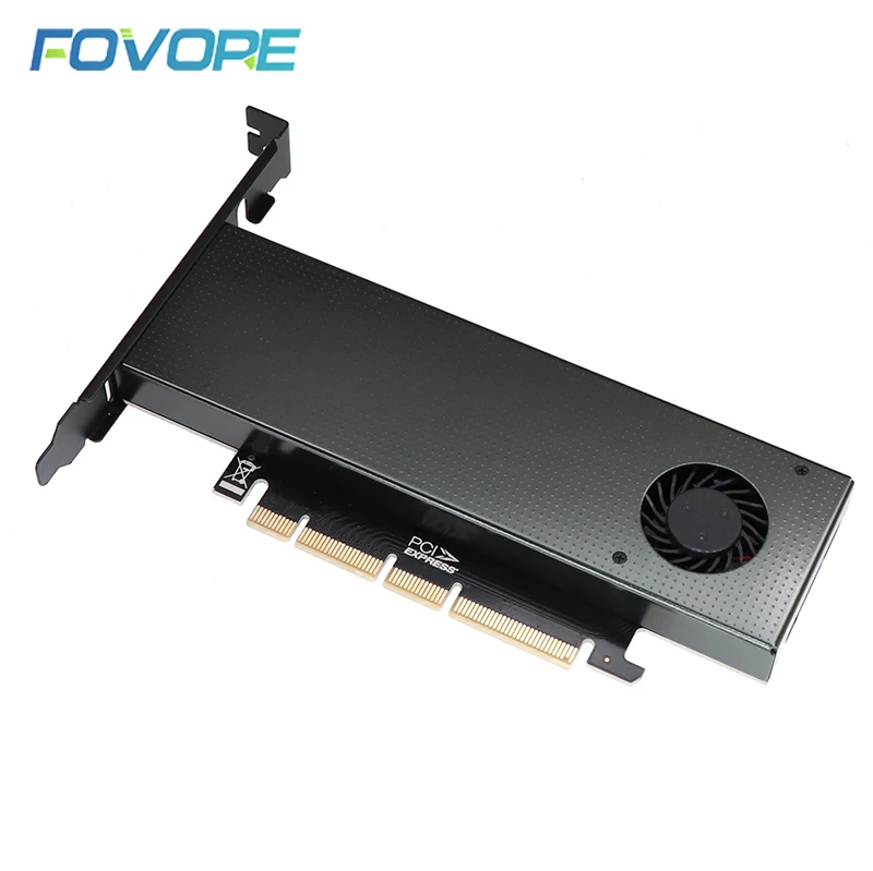 Адаптер PCI e M.2 b & m к адаптер NVMe SSD M2 PCIe express конвертер для 2280 2260 2242 с вентилятором