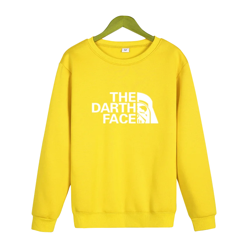 Star Wars The Darth Face рубашка с Вейдером мужская толстовка с круглым вырезом и свитшоты зима осень Повседневный хип хоп пуловер Топы - Цвет: Yellow2