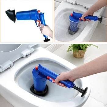 

1PC Air Power Drain Blaster Gun High-Pressure Powerful Bath Toilets Bathroom Manual Sink Plunger Opener Cleaner Pump