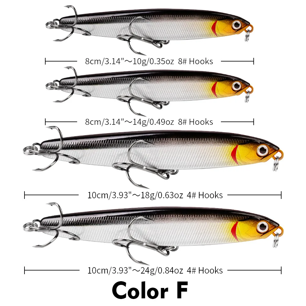 Bleistift sinkender Angelköder, Bass, hochwertige Tackle-Köder, harter Köder, lebensechter Minnow-Köder für Süßwasser, Salzwasser, 10/14/18/24 g – Detail 13