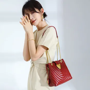 

2020 New Bride Bag Women's Leather Bags Bucket Bag Shoulder Messenger Bag