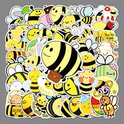 Autocollants décoratifs créatifs Ins Style dessin animé petite abeille, personnalité DIY, bagages Scooter voiture 10/30/100 pièces 