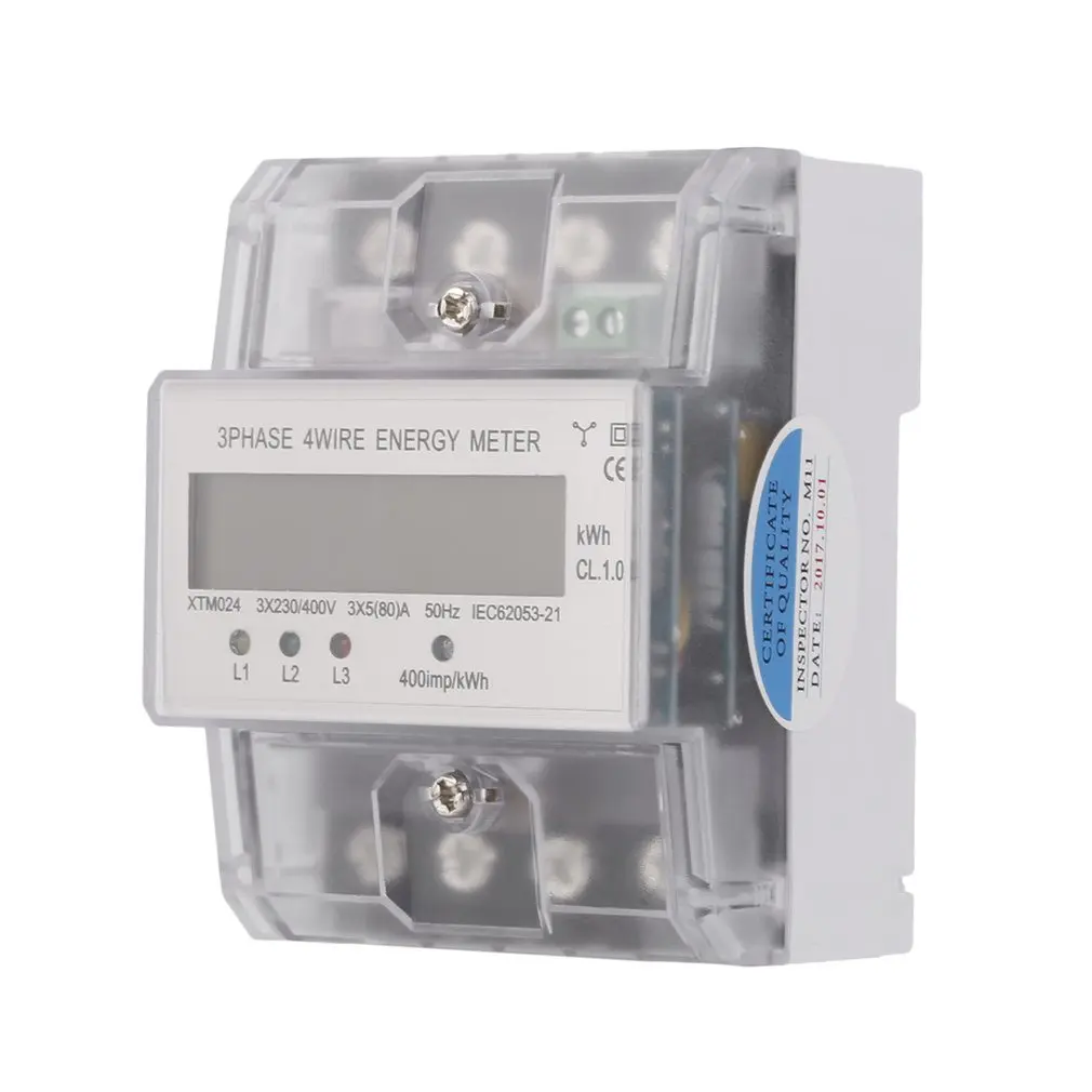 XTM024 5 (80) 3x23 0/400V трехфазный четырехпроводной счетчик энергии рельса электричества