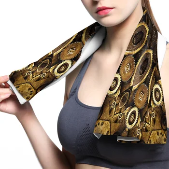 

Abstract Retro Gear Face Towel Cooling ice Utility Instant Cozy Ice Cold for Running