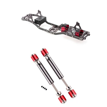 

3 Pcs for 1/10 Axial SCX10 RC Car Parts: 2Pcs Front Rear Drive Shaft Drive Axle & 1Pcs Frame Girder Chassis Frame Rails