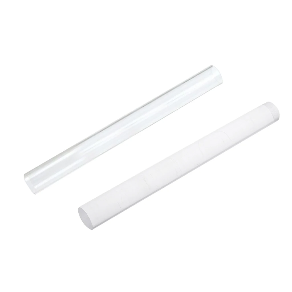 2 Sets Acrylic Roller Rolling Pin Stick Rod Polymer Clay Sculpture Art Craft Tool Accessories for Kids Hobbies Toys