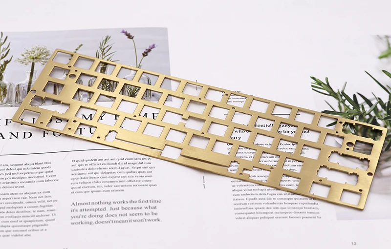 Keypro-teclado Mecânico Gh60 Gk64x 61x Placa de Cobre Módulo de Espaço Dividido 60 Esquerda 64 Colunas Placa Fixa - Imagem 5