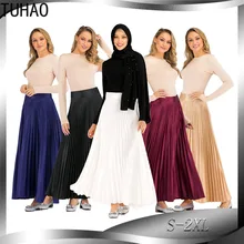 TUHAO, Женская юбка, бархатная, новинка, Осень-зима, женские юбки с высокой талией, длинная, макси, плиссированная, миди юбка, повседневная, большая, свободная, юбка WM29