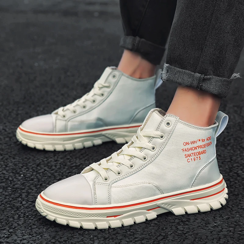 

2019 High Quality Autumn and Winter New Tooling Boots Fashion British Style Casual Men's Leather Boots waterproof Popular