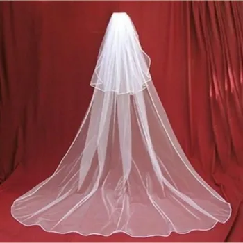 

1PCS 3 M Light Mesh Cuffed Side Double Layer with Comb 2 Layers with Comb Wrapped Edge Ribbon Head Yarn Yarn Bride Jewelry