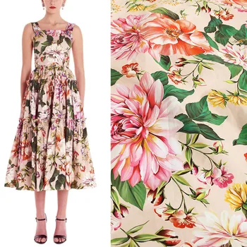 

Printed cotton fabric meter 145 cm width shirt dress polyester fabric handmade DIY fabric wholesale cotton cloth