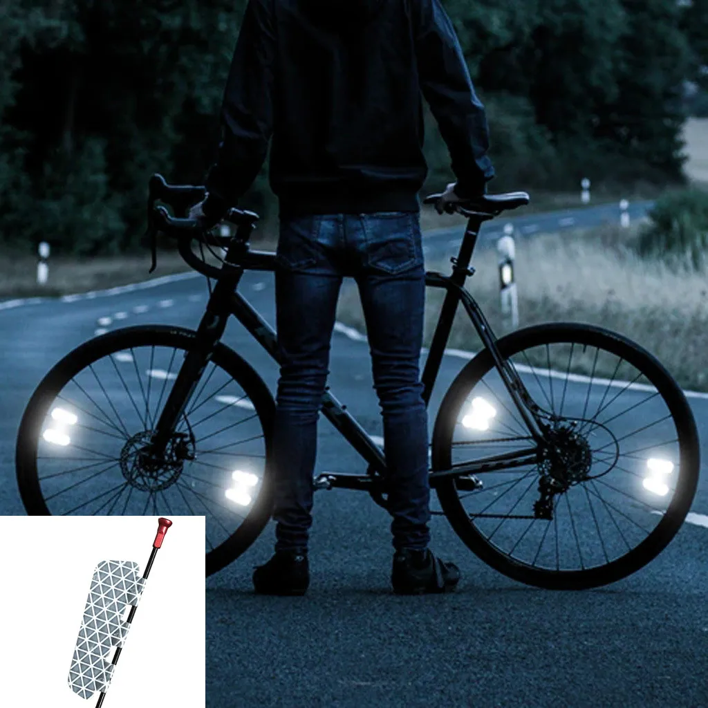 Bicycle Safety Sequins Tire Reflector Reflective Strip Luminous Sticker Bike Frame | Спорт и развлечения