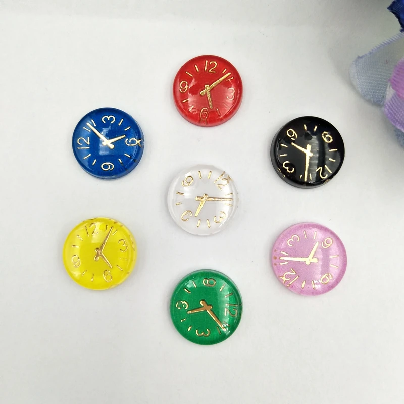

Round, multi colored acrylic plane arts and crafts DIY brilliant clock 12mm