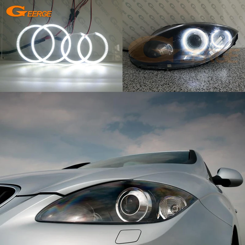 Для сиденья Altea 2006- ксеноновая фара отличная ультра яркая подсветка smd led angel eyes Halo Ring kit