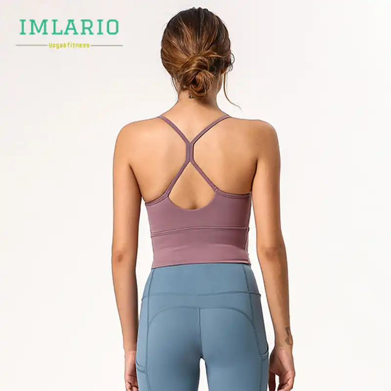 Imlario Slim Fit Yoga Tank Women Fitness Bodybuilding Cropped Top