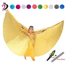 11 цветов крылья для танца живота Isis Крылья Болливуд Восточный Египет египетские крылья костюм с палочками сумка для детей взрослых