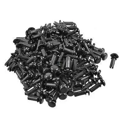

200 Pcs PCB 10.0mm Push in Height Nylon Clips Fasteners Rivets Black