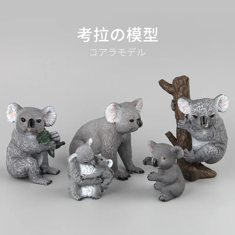 

Hand Painted Simulation Small Size Koala PVC Plastic Action Figures Decorative koala Toys For Children Kids Gifts