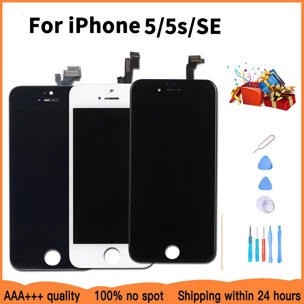 

AAA + Quality LCD Display For iPhone 5 5c 5s 5SE Touch Screen Replacement For iPhone 5 5c 5s 5SE LCD NO Dead Pixel + Tools