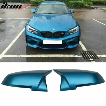 

Pair Side Mirror Cap ABS Cover Rearview Painted Blue Fit For BMW F20 F21 F22 F30 F32 F36 F87 M Style