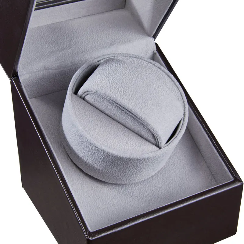 Mini Single Automatic Watch Winder Box PU Leather Watch Winding Winder Storage Watch Box Collection Display Silent Motor Box