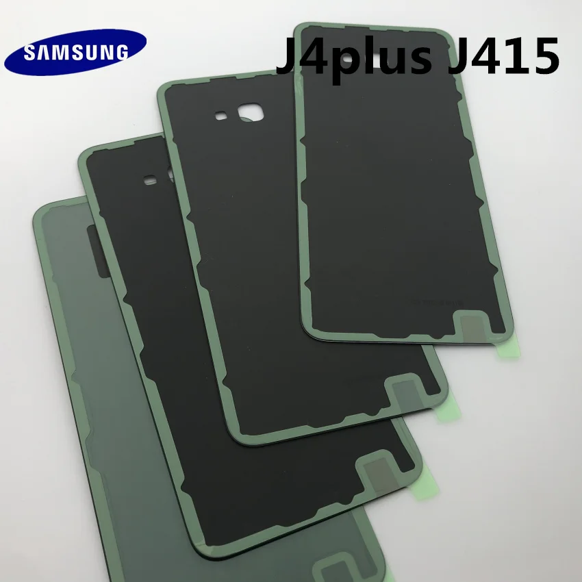 SAMSUNG Galaxy J4+ J4 Plus j415 SM-J415F/DS Задняя стеклянная крышка батарейного отсека задняя дверь Чехол Задняя стеклянная крышка