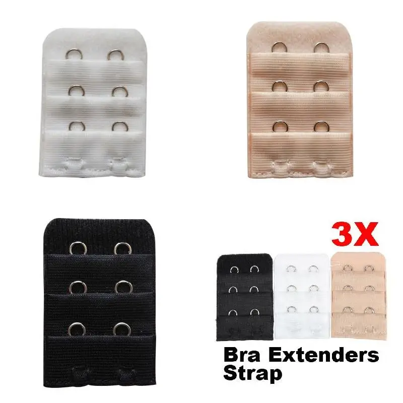 

3 Pcs Bra Extension Strap Extender Replacement with 2 Hooks H66