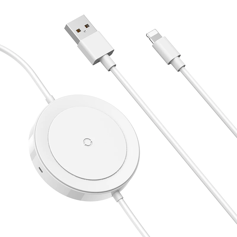 Baseus USB кабель для iPhone+ беспроводной зарядный коврик для iPhone 11 Pro Max X samsung S9 быстрая Беспроводная зарядка кабель для передачи данных - Цвет: White
