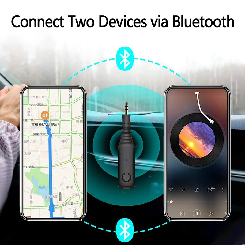 Low Latency Bluetooth 5 0 Multipoint Audio Wireless Adapter Car Kit Car Handsfree Call Speaker Headphone Adapter