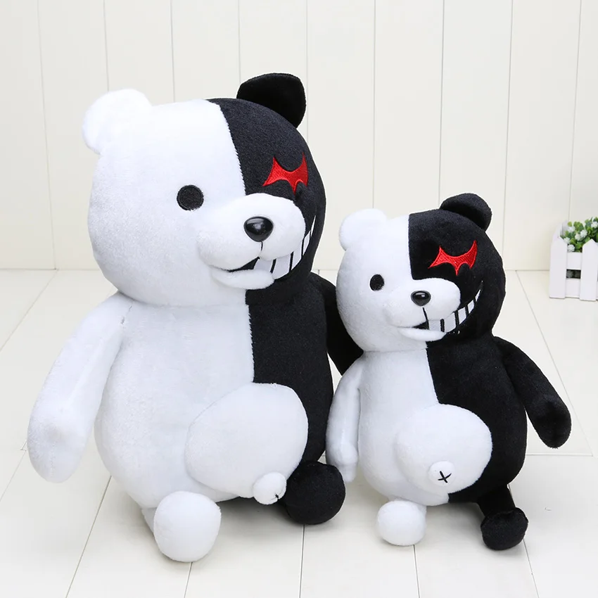 

Dangan Ronpa Super Danganronpa 2 Monokuma Black & White Bear Plush Toy Soft Stuffed Animal Dolls Christmas Gift