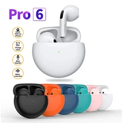 Écouteurs sans fil Bluetooth TWS Air Pro 6, oreillettes stéréo 8D, boîte de charge, micro, casque d'écoute 