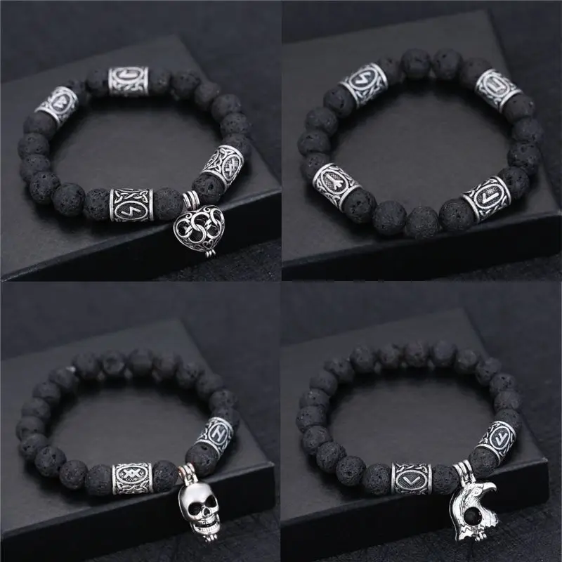 Contas de Metal Pçs do Vintage Costa Oeste Paracord Nórdico Viking Rune Prata Cor Faça Você Mesmo Antigo Pulseira Barba Cabelo Jóias Fazendo 24 4 nórdico viking rune prata cor contas de
