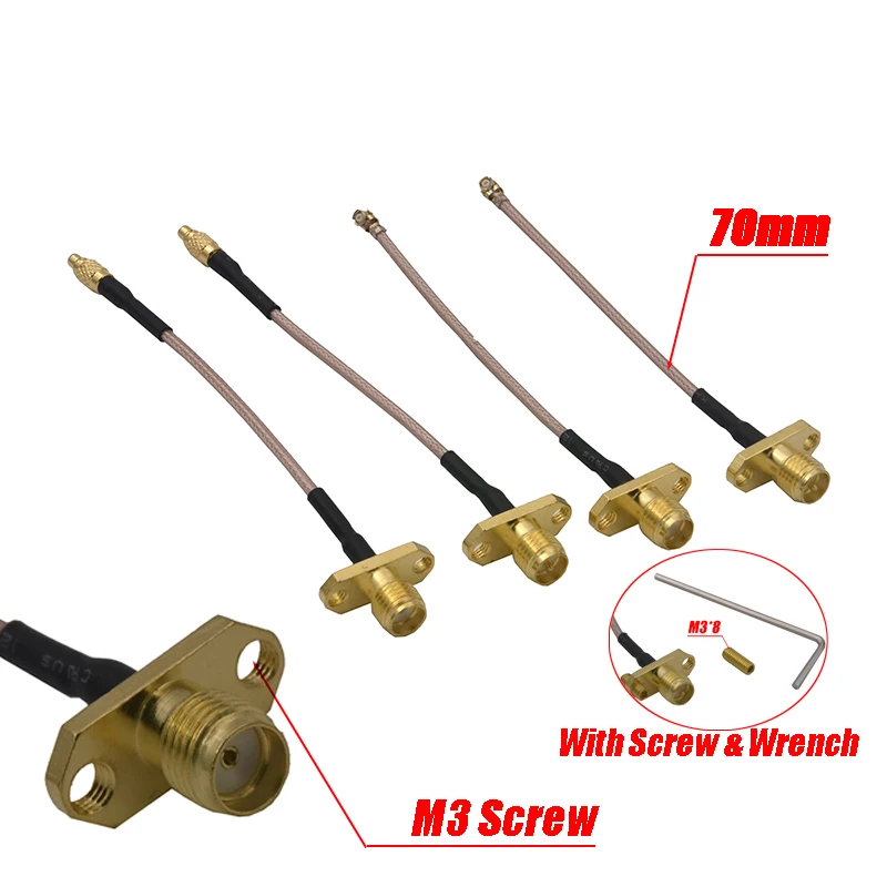 70 см RG178 кабель Ipex 1 /MMCX для SMA / RP-SMA с M3 Scew антенный PandaRC TBS VTX RC модели Дрон FPV Racing |