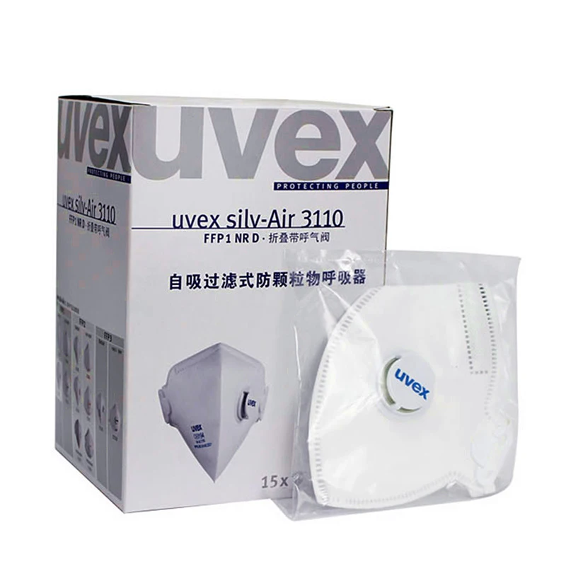 

15pcs/box UVEX 3110 Dust Mask Particulate Respirator Anti-fog PM2.5 Protective Mask Dustproof Riding Working Safety Masks