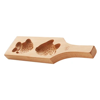 

Wooden Moon Cake Fondant Cookies Mould Baking Tool Fish Shape